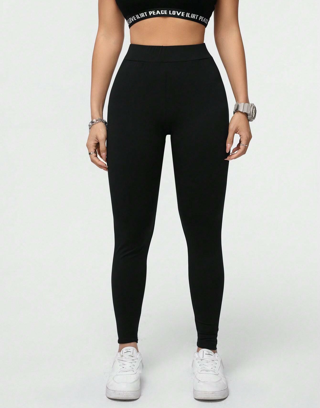 CZARNE KLASYCZNE LEGGINSY