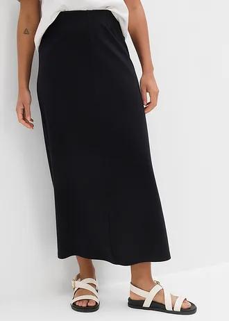 SPÓDNICA BAWEŁNIANA ROZKLOSZOWANA MIDI PLUS SIZE