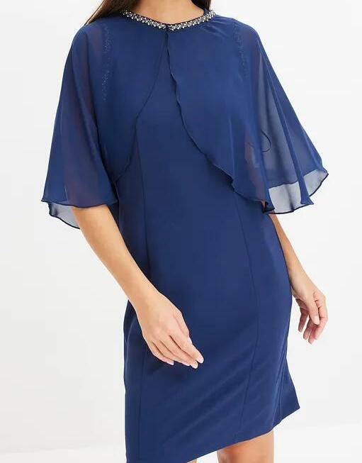 ELEGANCKA SUKIENKA WIECZOROWA OKRĄGŁY DEKOLT 