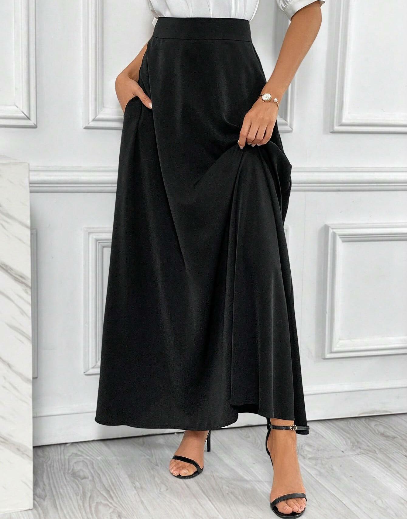 CZARNA SPÓDNICA MAXI