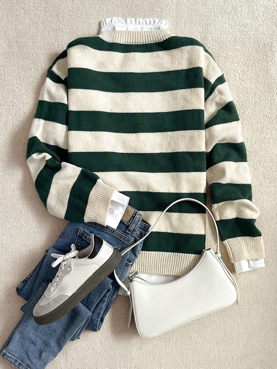 casual sweter paski