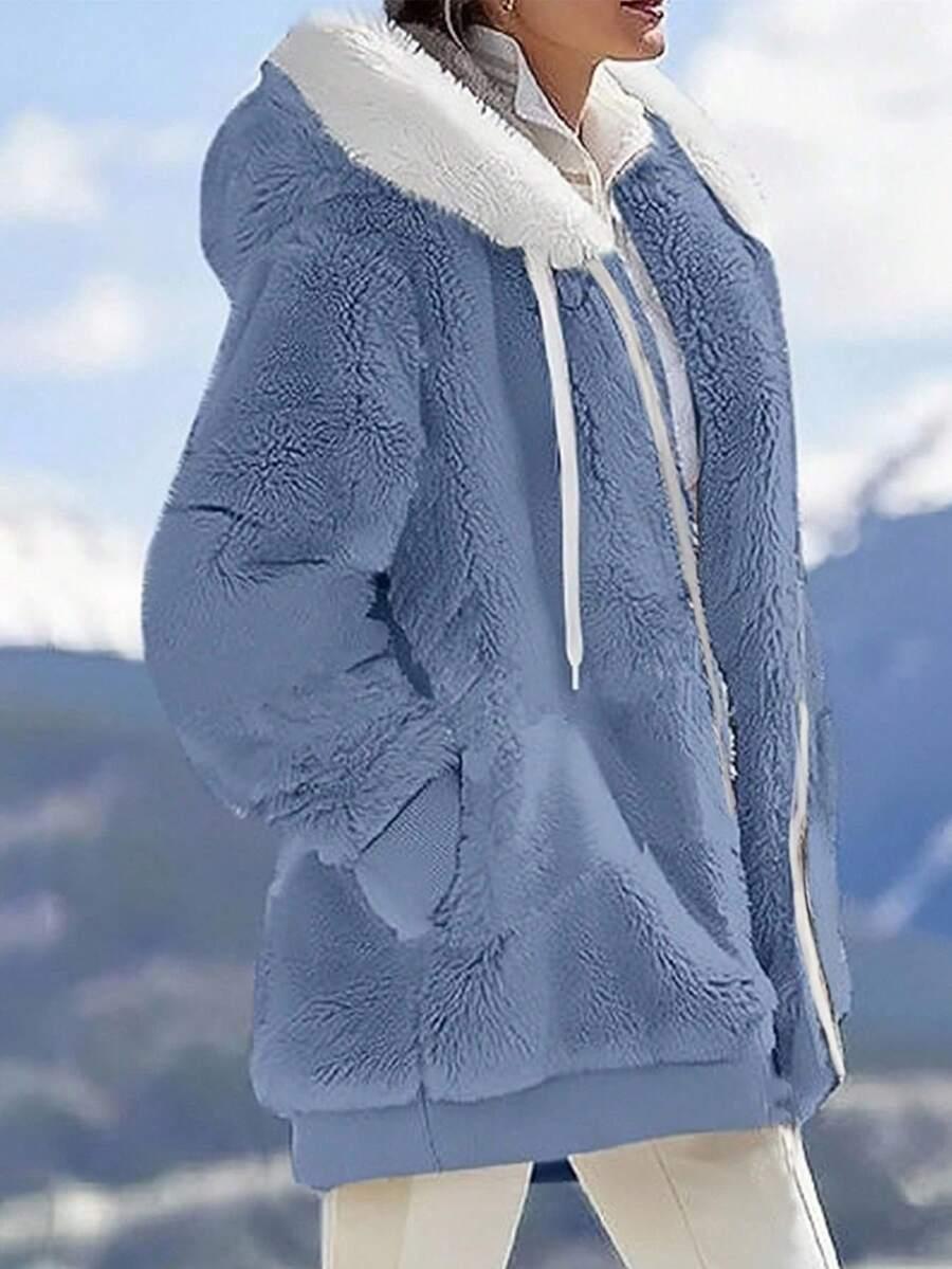 niebieska bluza kaptur