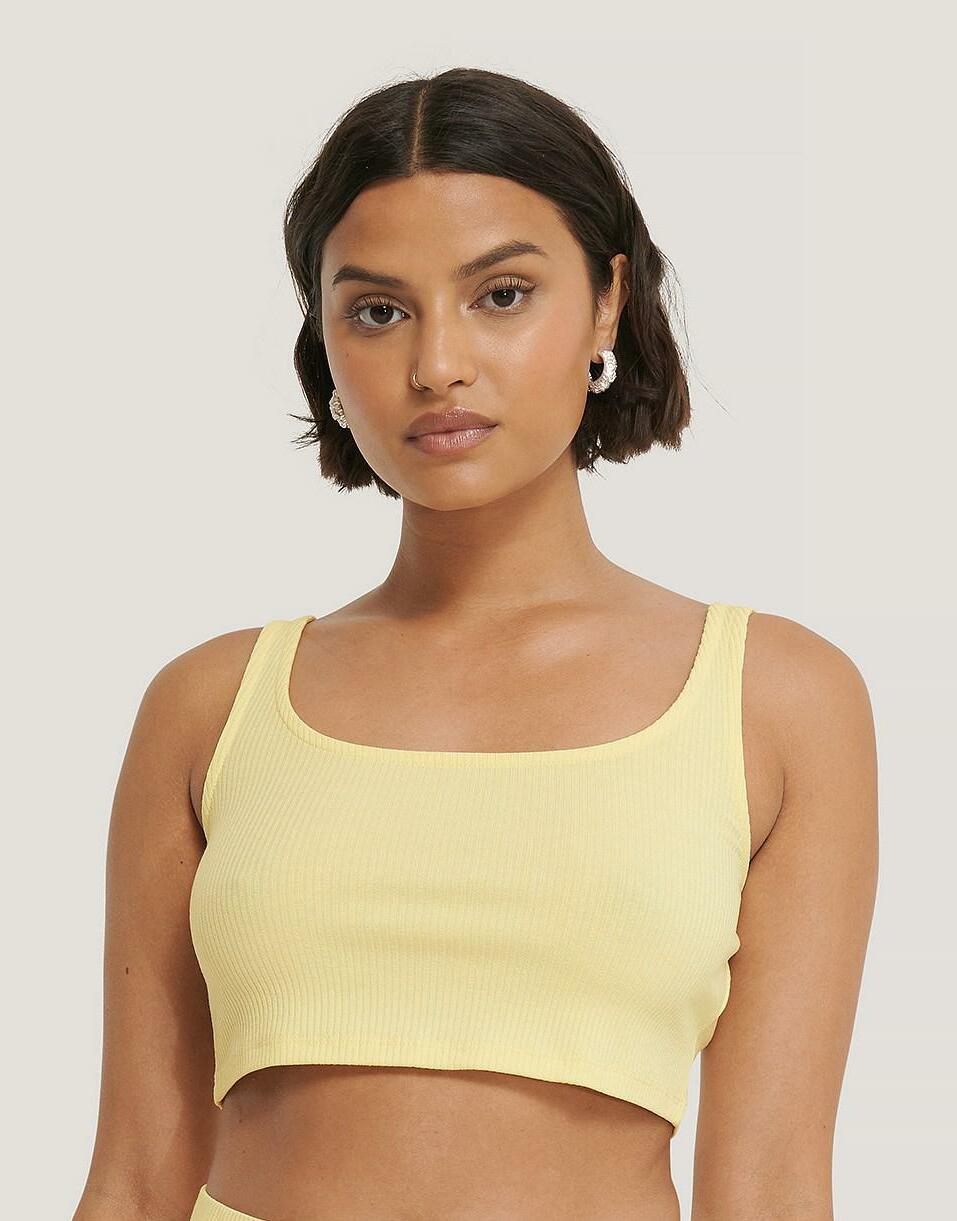 żółty top basic