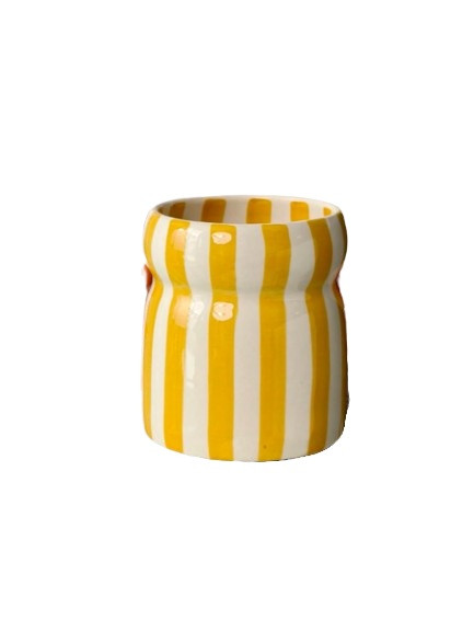 CERAMICZNY ŚWIECZNIK PASKI