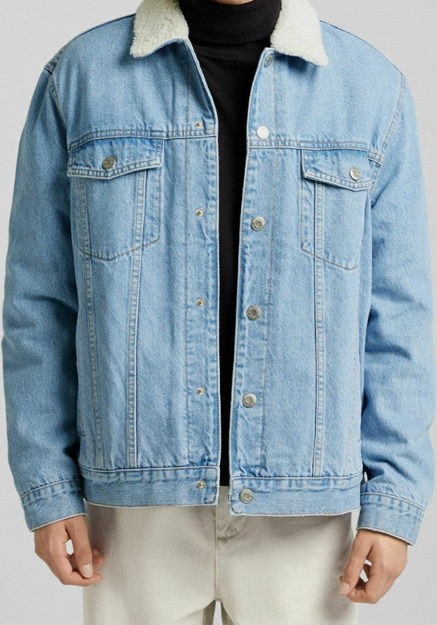 ocieplana kurtka imitacja jeans