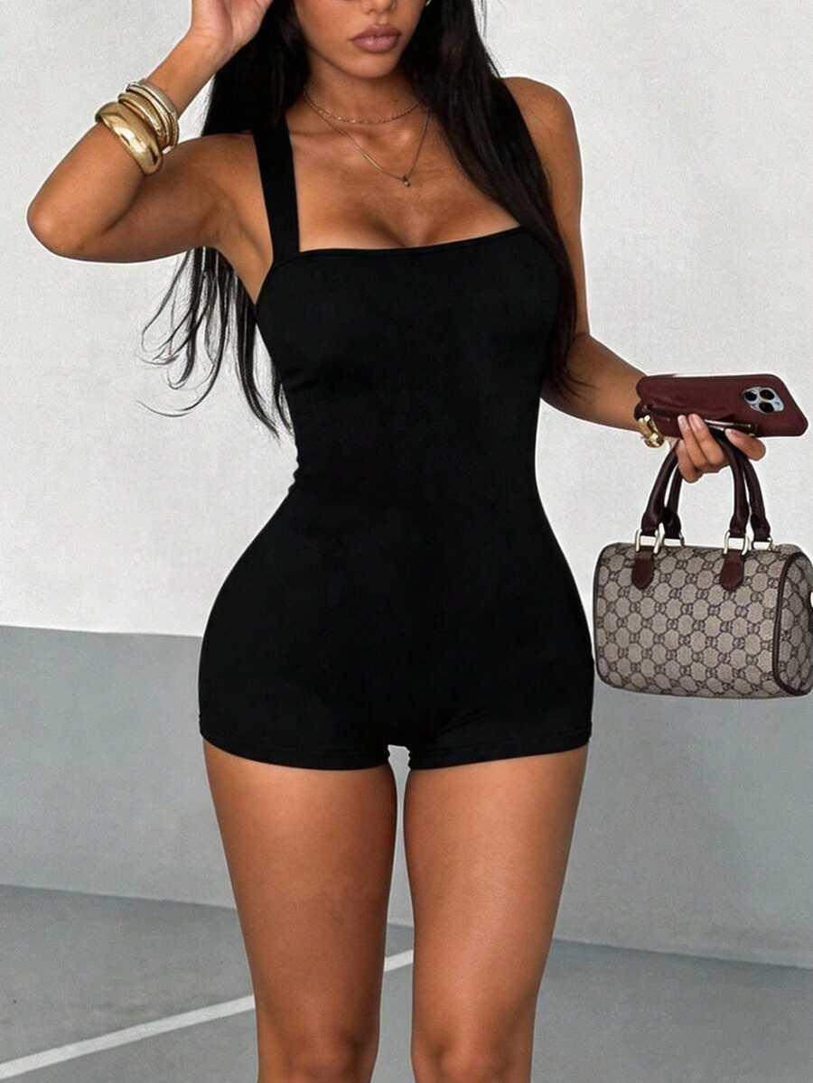 CZARNY KOMBINEZON CASUAL