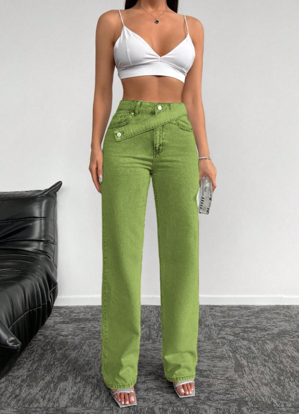 PROSTE SPODNIE JEANS WYSOKI STAN 