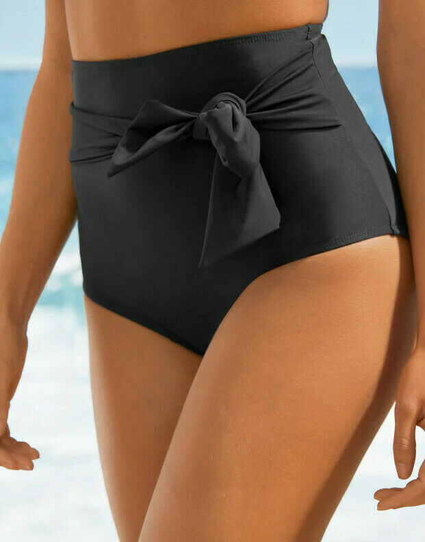 CZARNY DÓŁ OD BIKINI WIĄZANIE