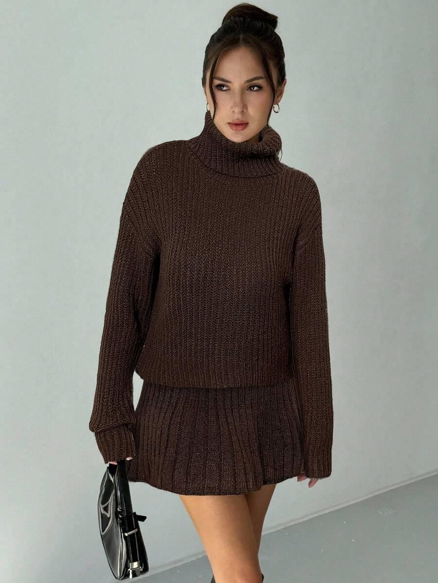 sweter spódnica komplet dzianinowy