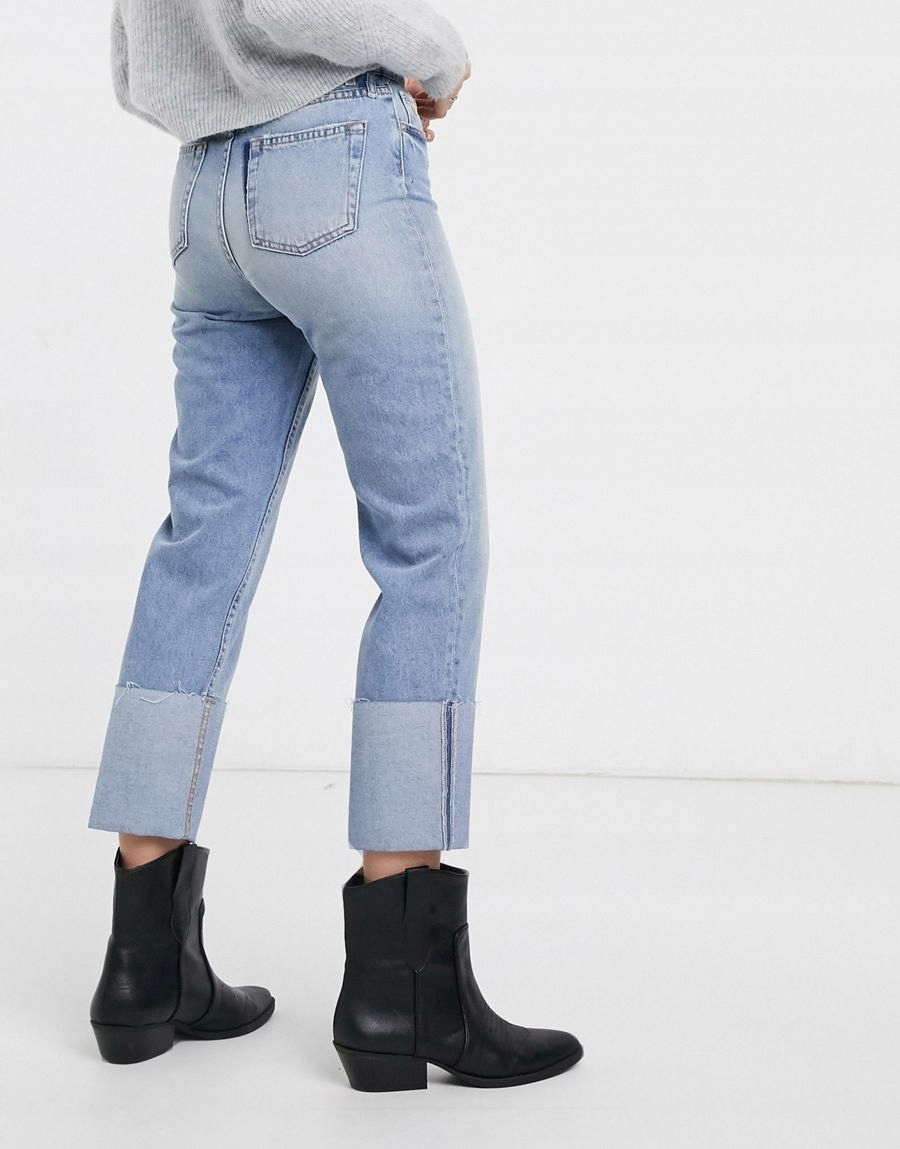 PROSTE SPODNIE JEANS WYSOKI STAN 