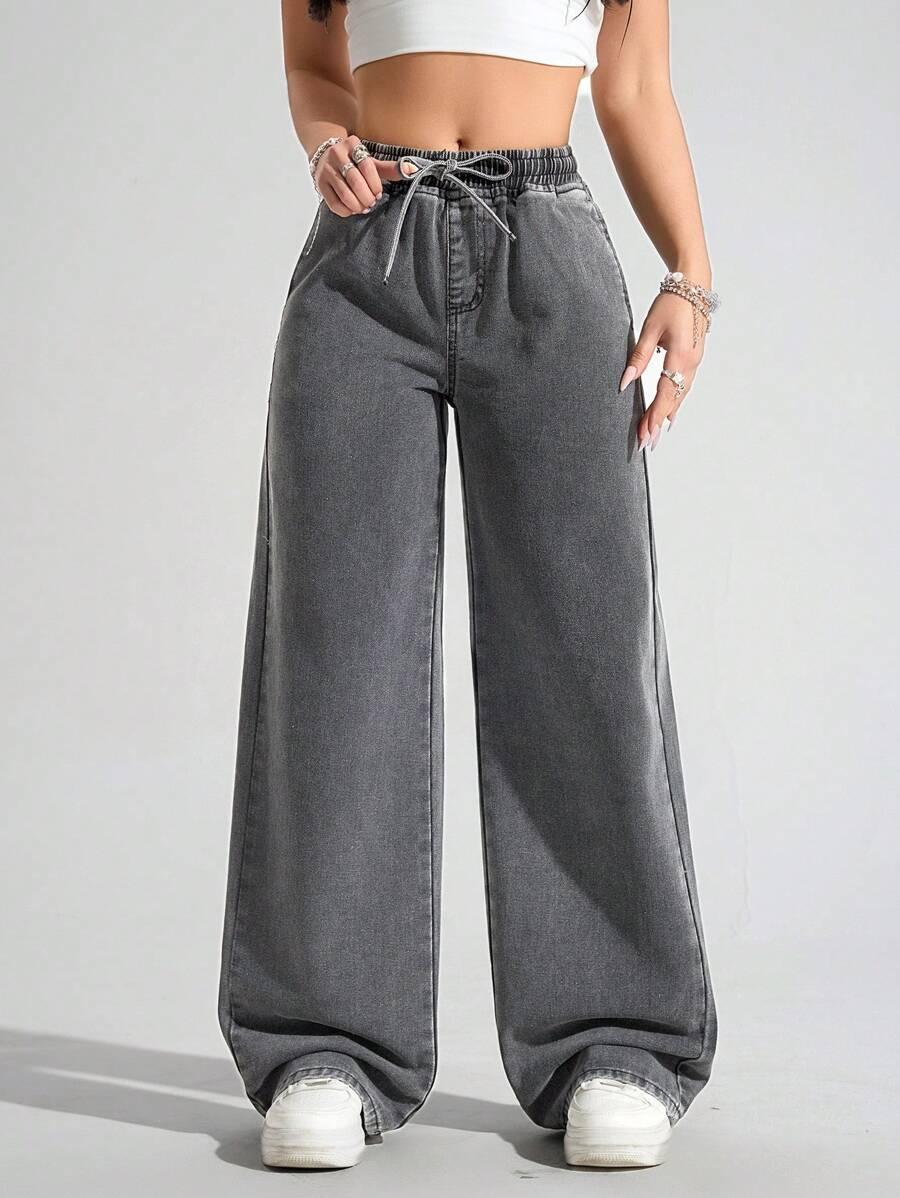szare spodnie jeans