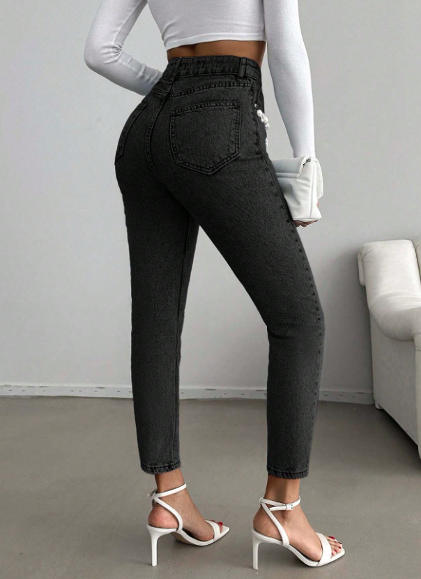 SPODNIE JEANS ZDOBIENIA