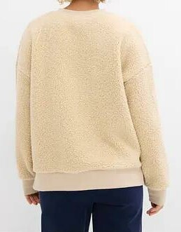 BLUZA PLUSZOWA BEZ KAPTURA