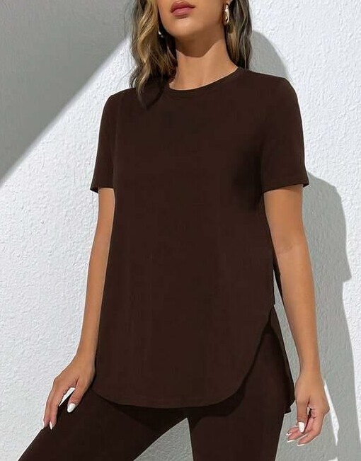 brązowy t-shirt casual