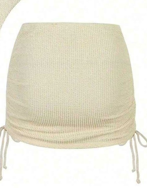 beżowa mini spódnica