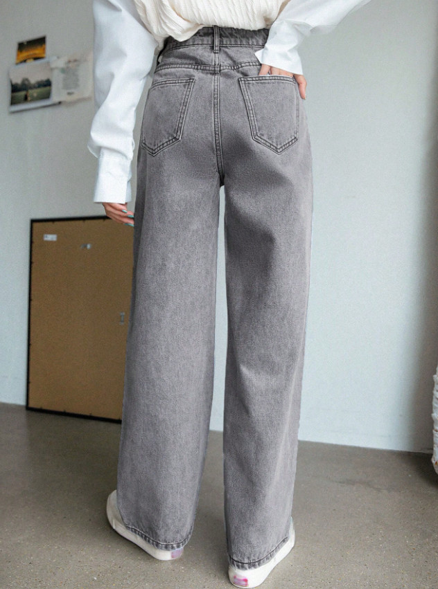 SZARE SPODNIE JEANS 