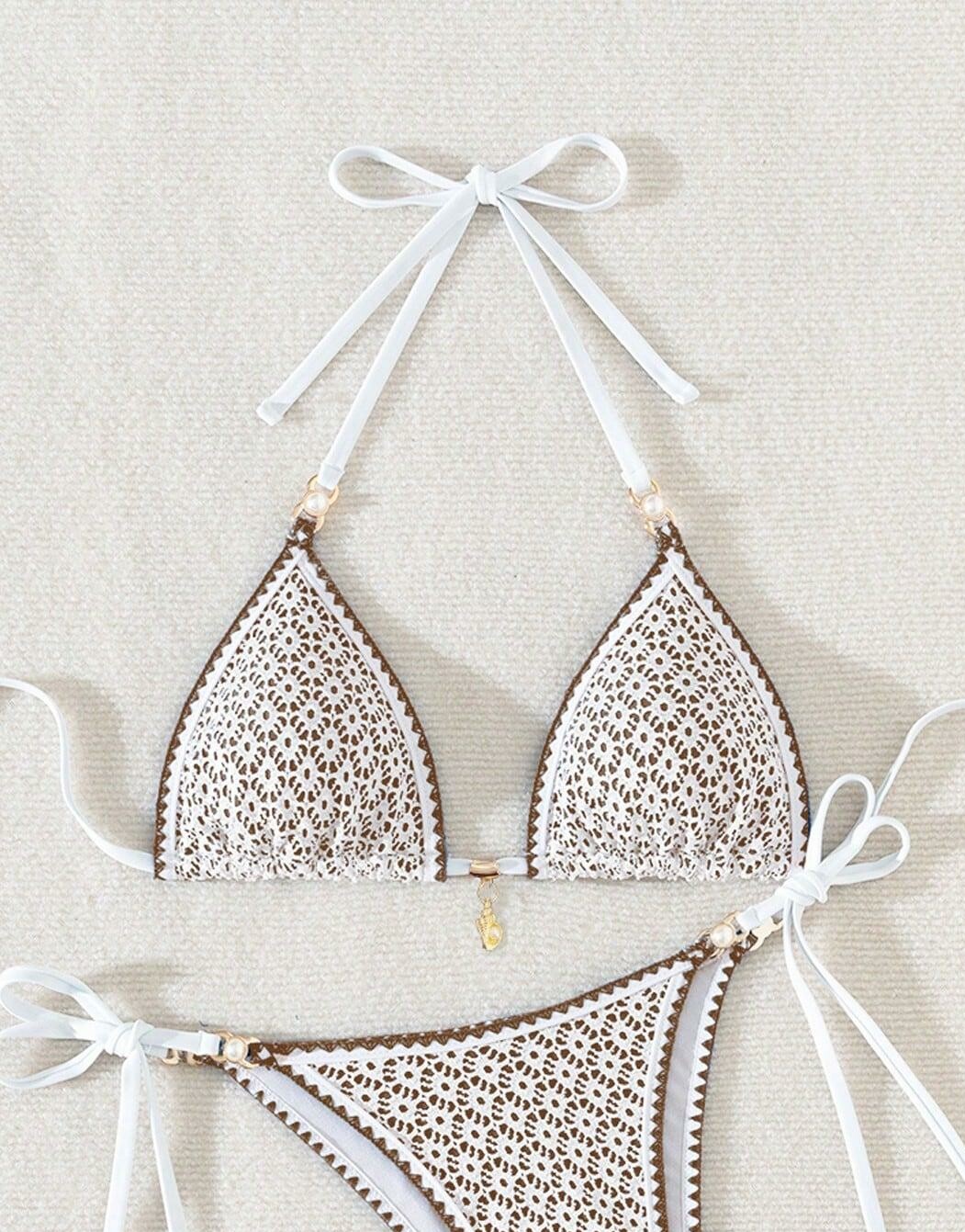GÓRA OD BIKINI koronka wiązanie