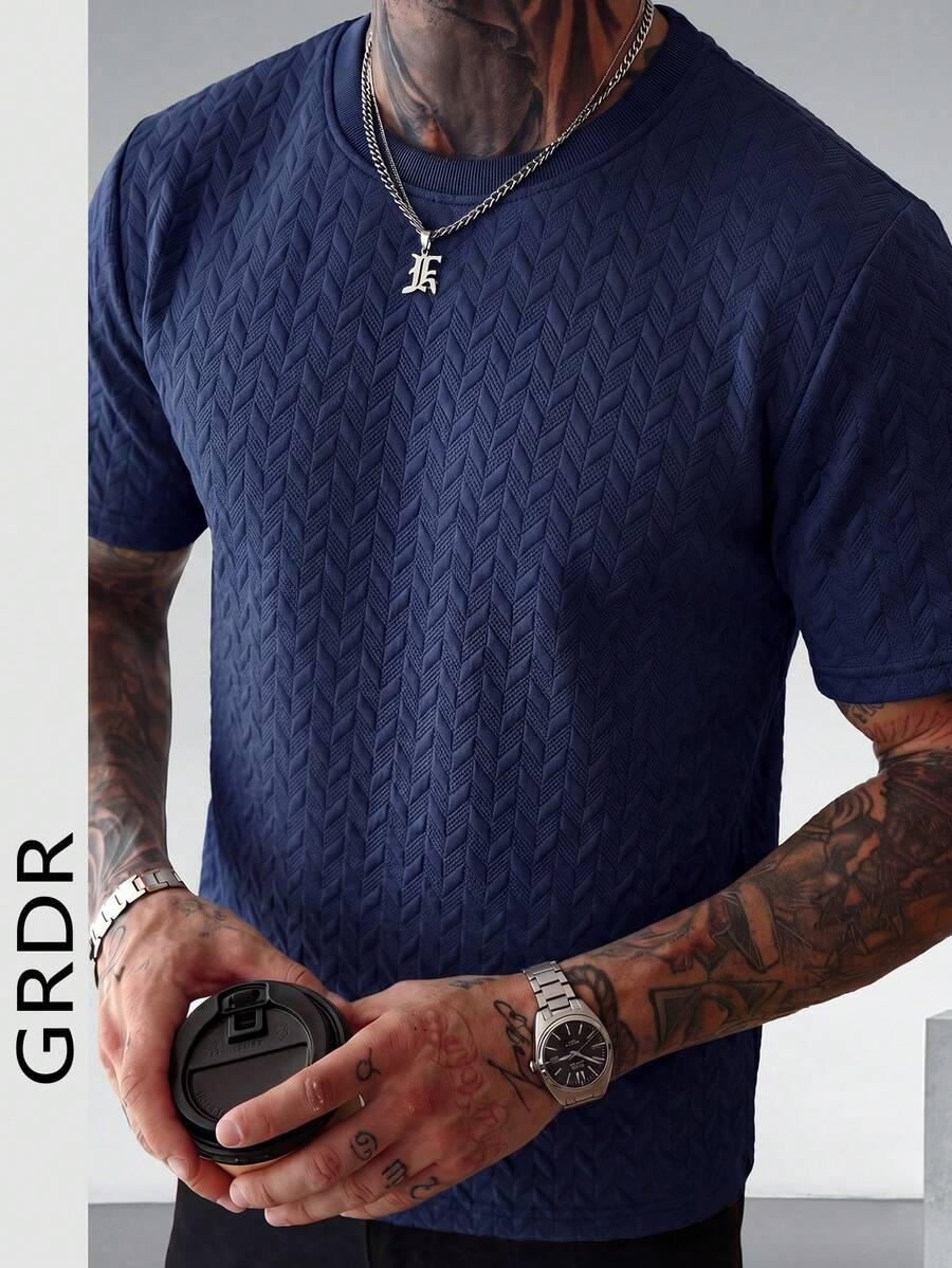 granatowy t-shirt tekstura