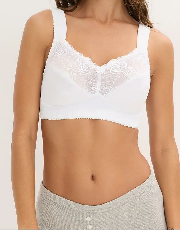 BIUSTONOSZ DAMSKI PLUS SIZE MIĘKKI Z ZAPIĘCIEM Z TYŁU