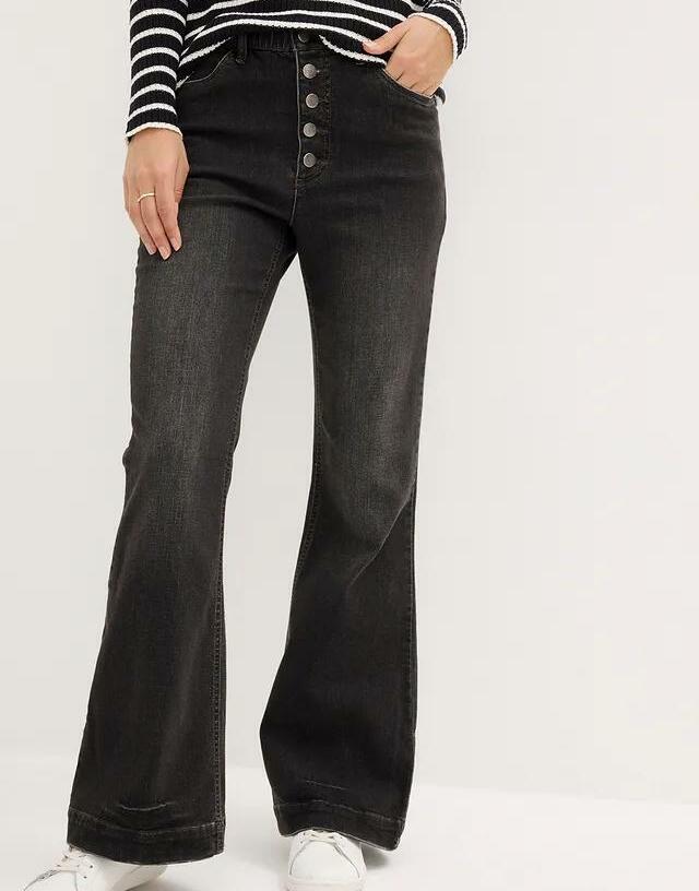 CZARNE SPODNIE JEANS WYSOKI STAN 