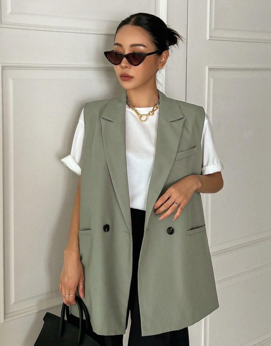 ZIELONA KAMIZELKA OVERSIZE