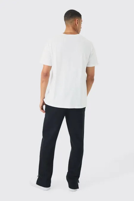 BIAŁY T-SHIRT NADRUK 