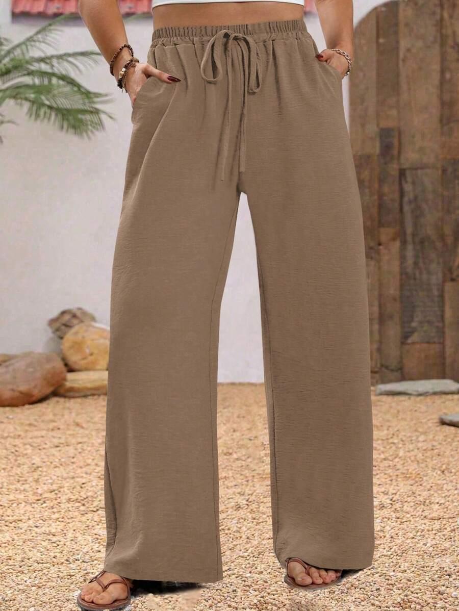 BRĄZOWE SPODNIE CASUAL