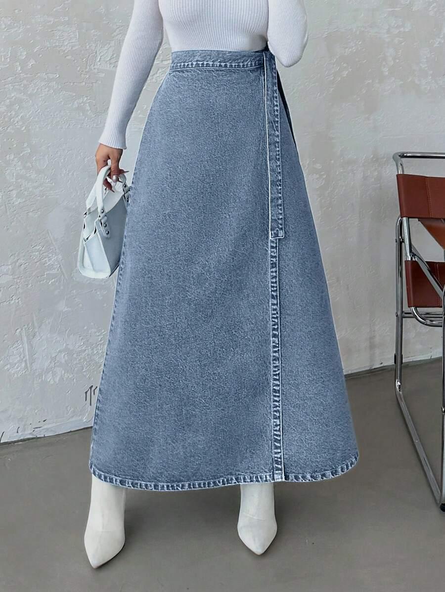JEANSOWA SPÓDNICA MAXI