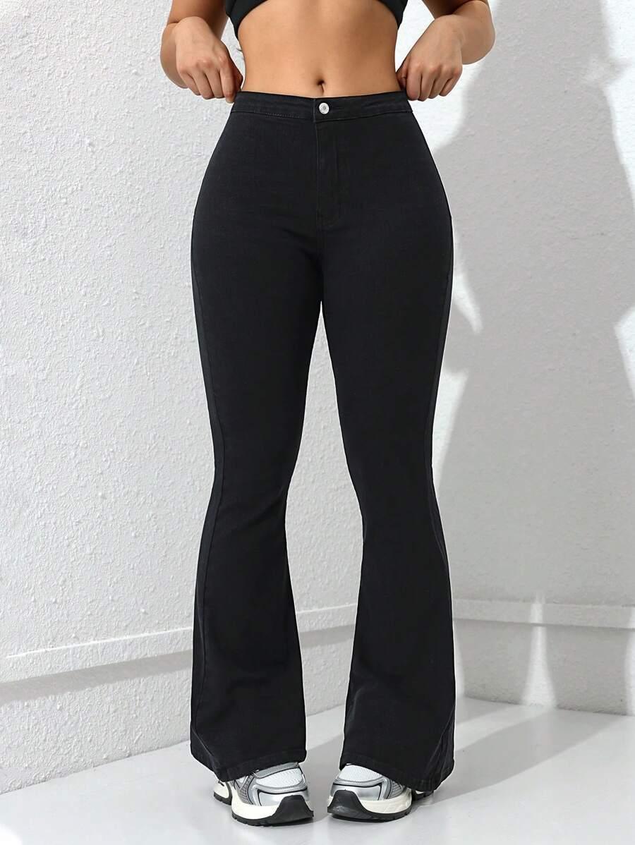 CZARNE SPODNIE JEANS 