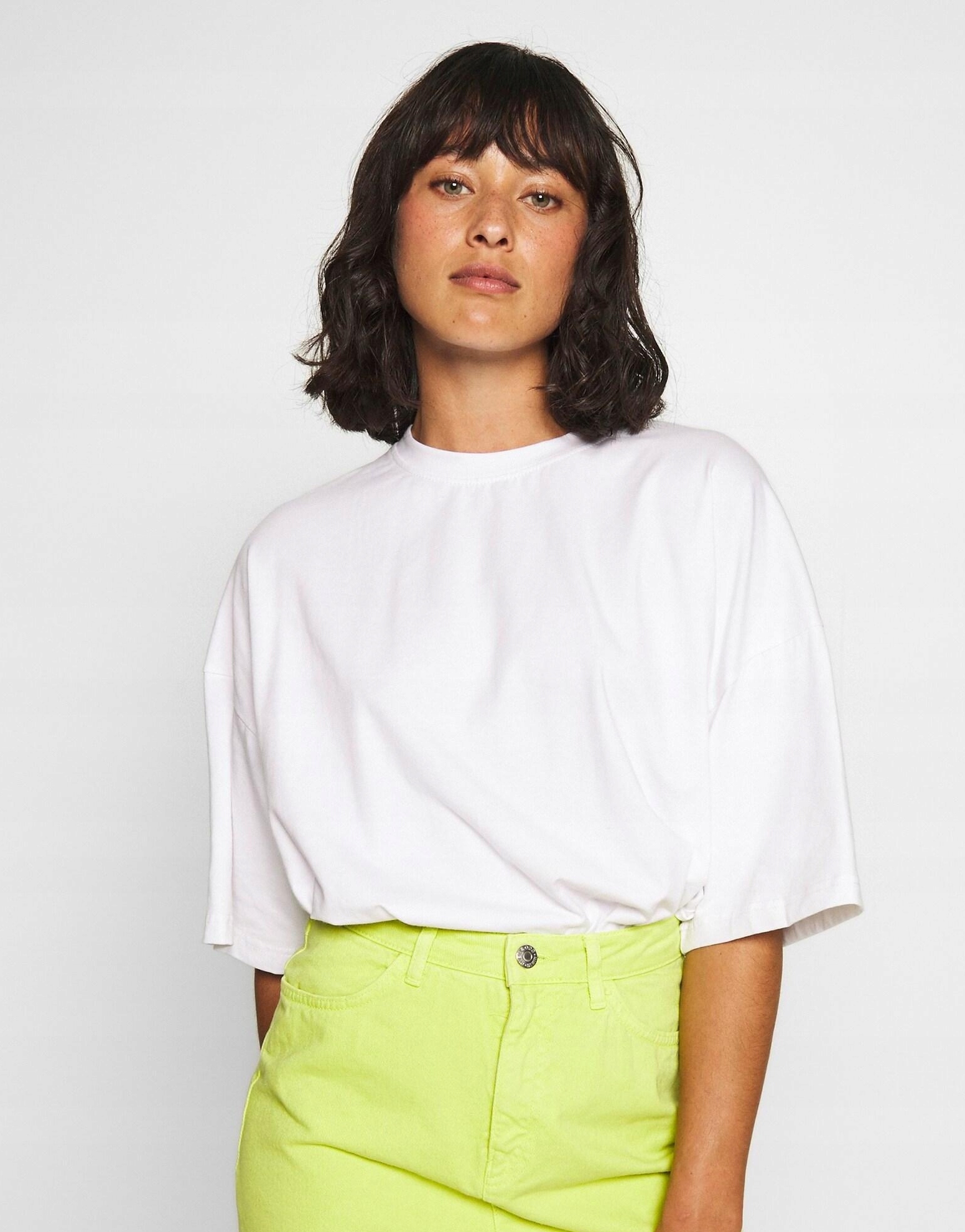biały t-shirt oversize basic