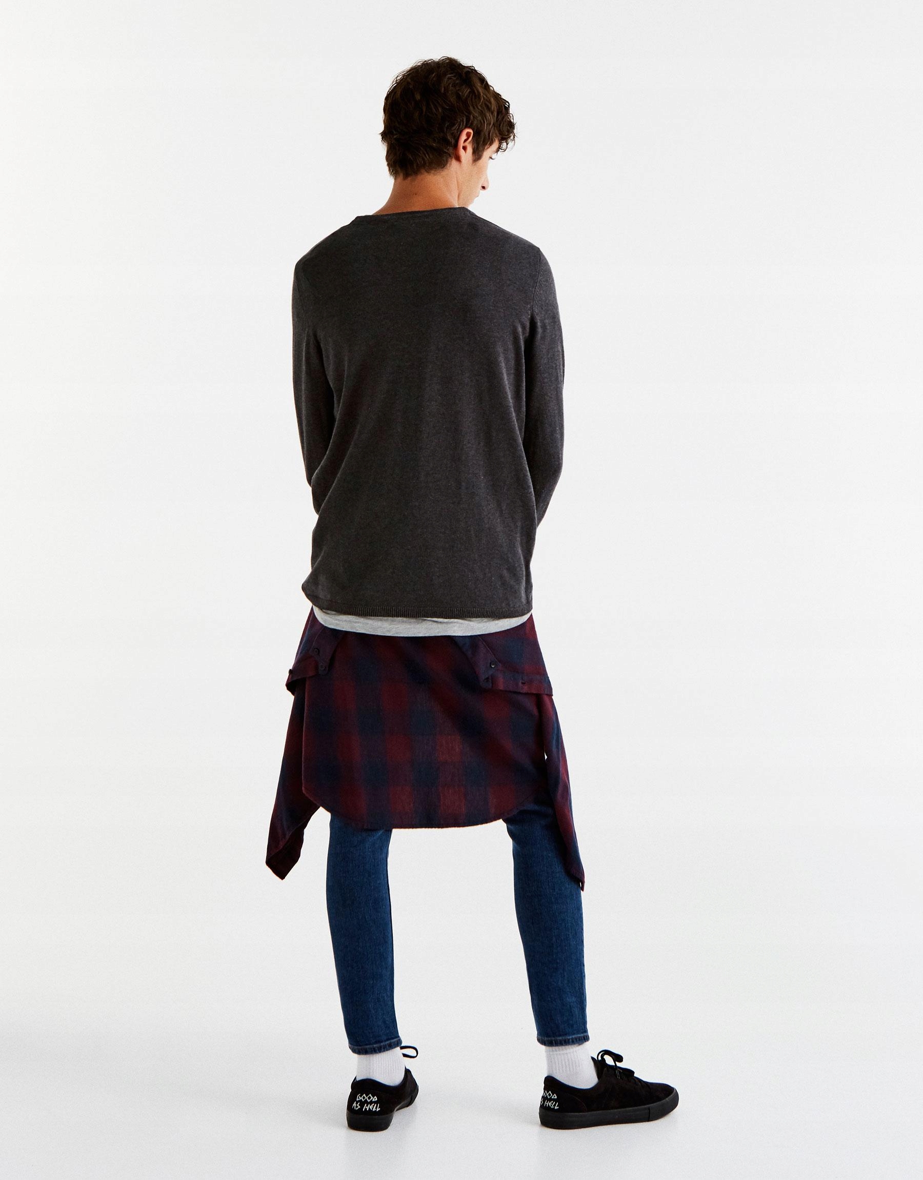  SZARY SWETER BASIC casual 