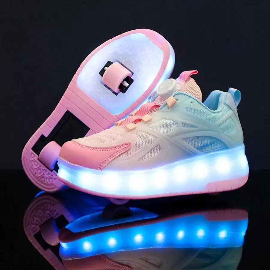buty sportowe led usb rolki