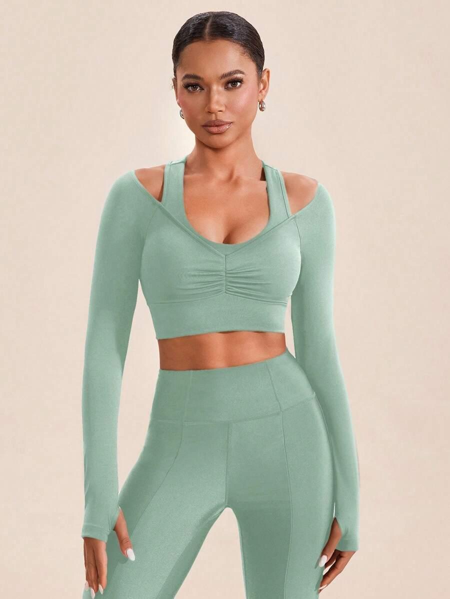 zielony sportowy top