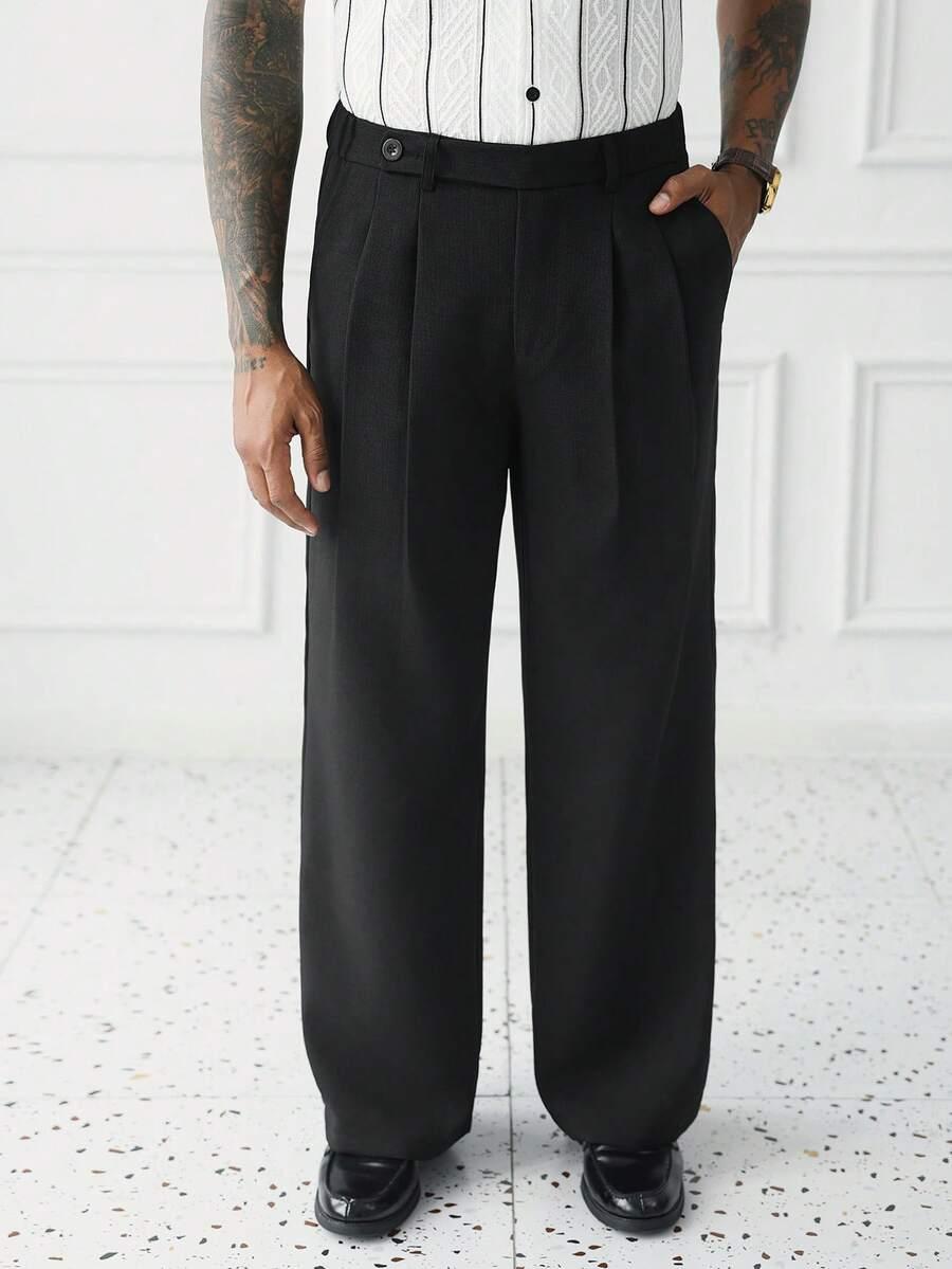 CZARNE ELEGANCKIE SPODNIE