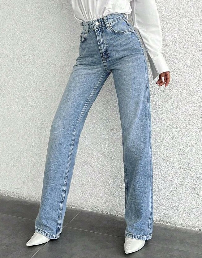 NIEBIESKIE SPODNIE JEANS