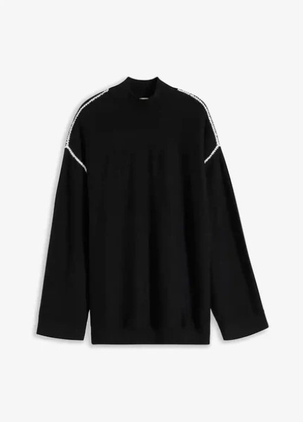 SWETER Z OZDOBNYMI PRZESZYCIAMI 