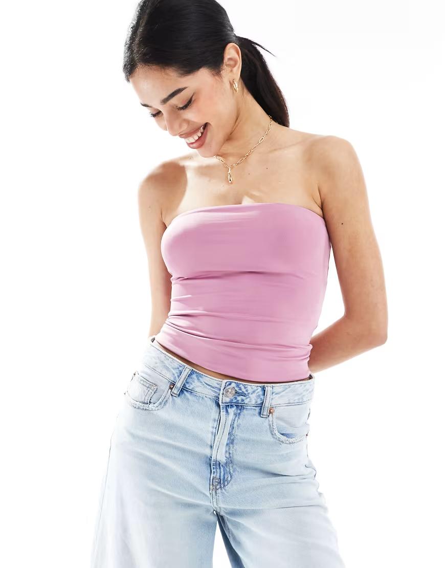 RÓŻOWY TOP BANDEAU