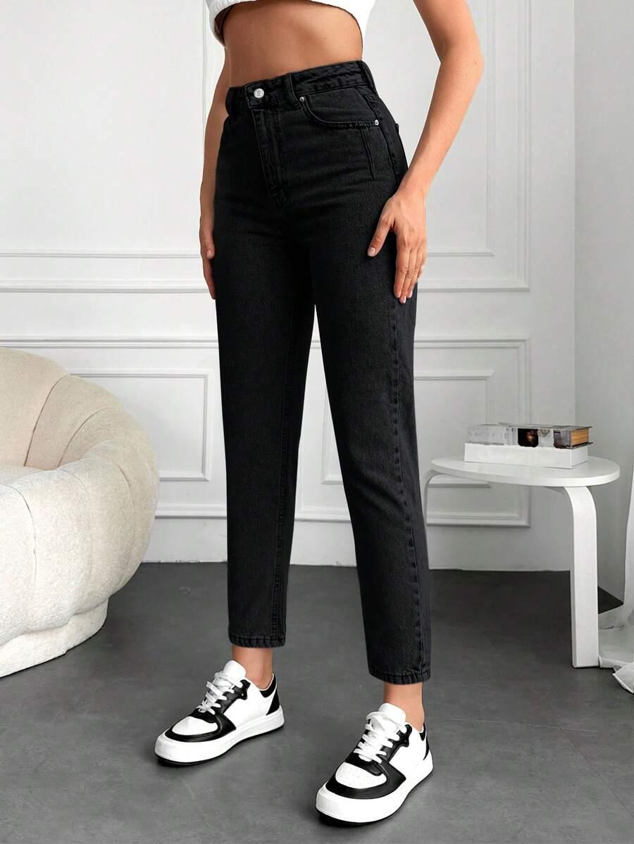 czarne spodnie jeans 
