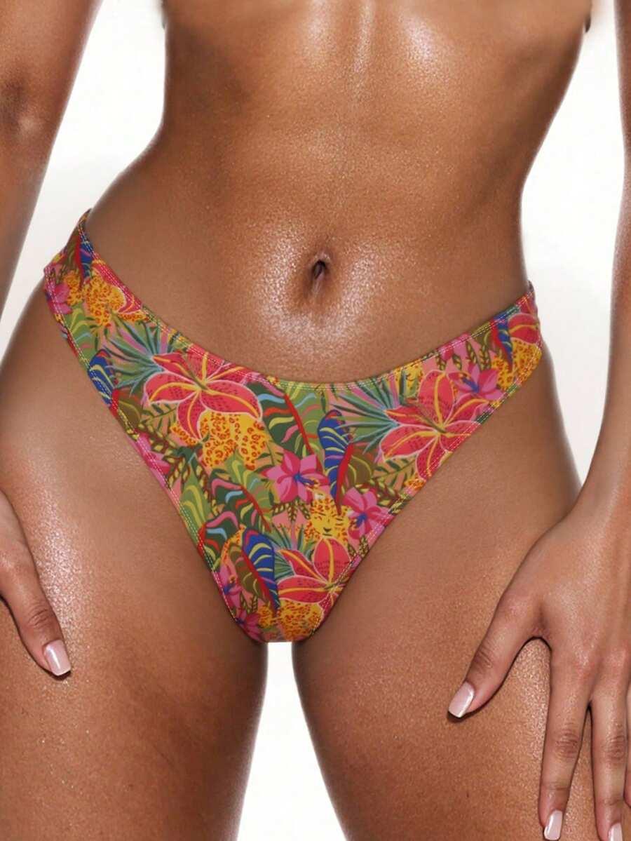 DÓŁ OD BIKINI wzór tropikalny