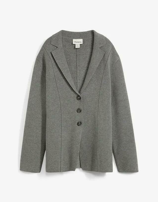 SWETER ROZPINANY Z DZIANINY 