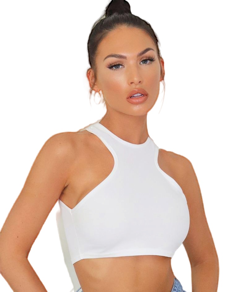 BIAŁY CROP TOP