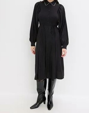 SUKIENKA KOSZULOWA PLUS SIZE Z KOŁNIERZYKIEM