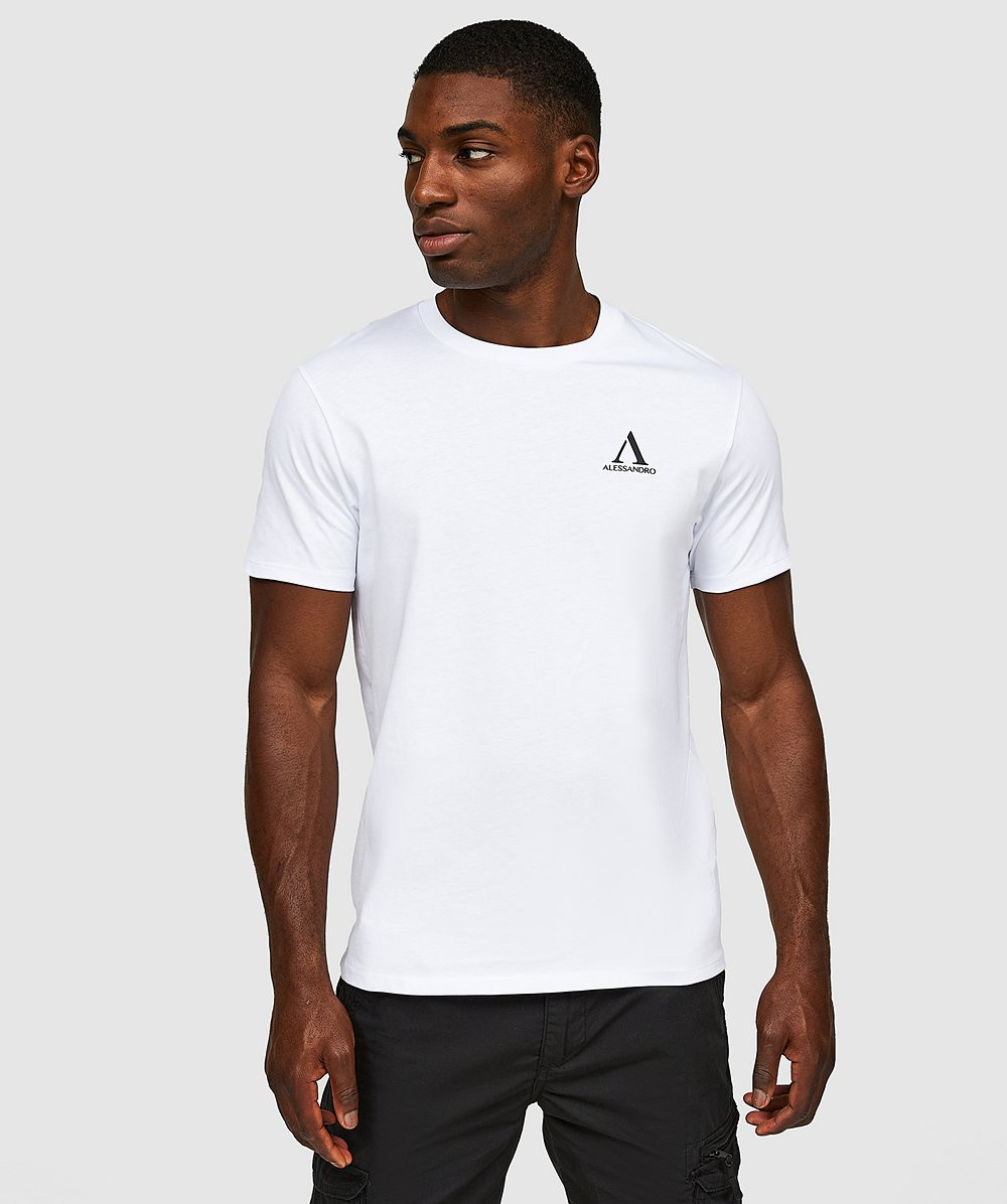 klasyczny biały t-shirt Fossano logo