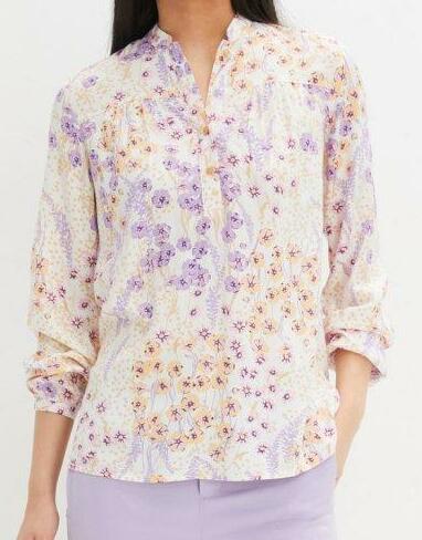BLUZA Z WZÓR W KWIATY