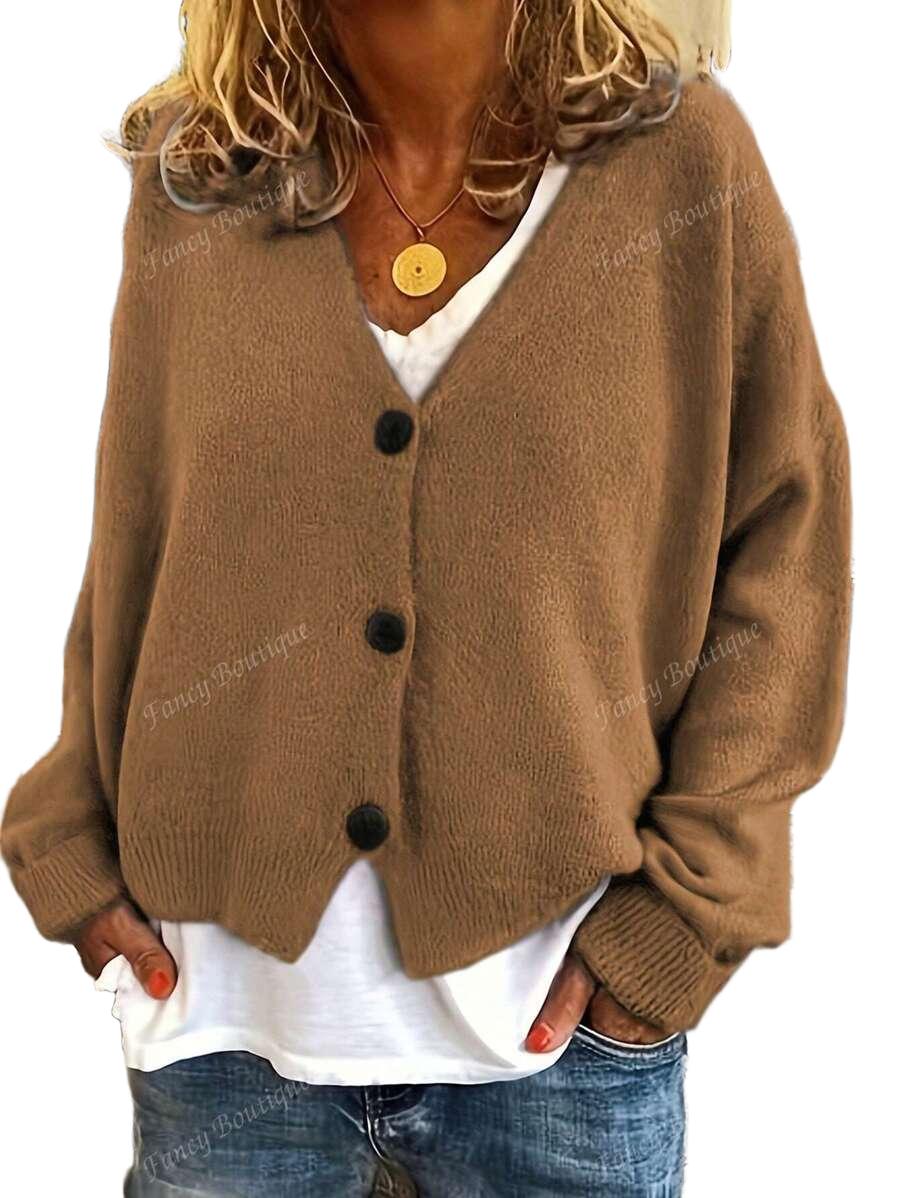 SWETER LUŹNY Z GUZIKAMI