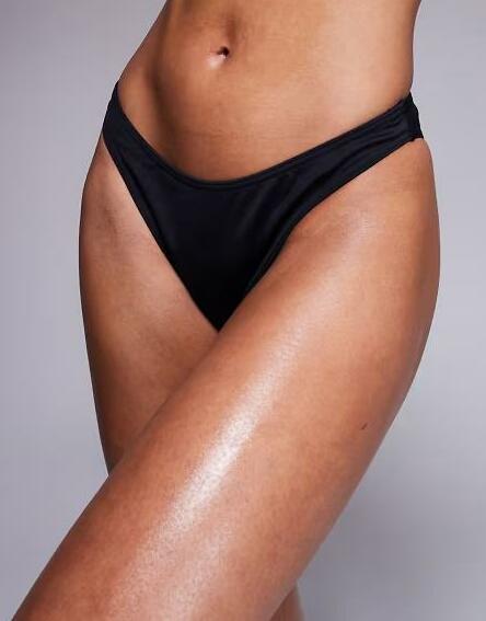 CZARNY gładki DÓŁ OD BIKINI