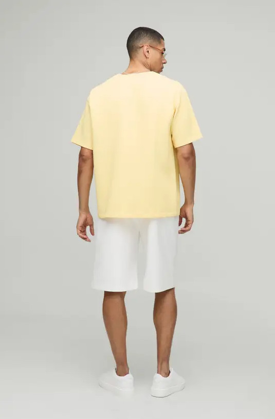 ŻÓŁTY T-SHIRT CASUAL