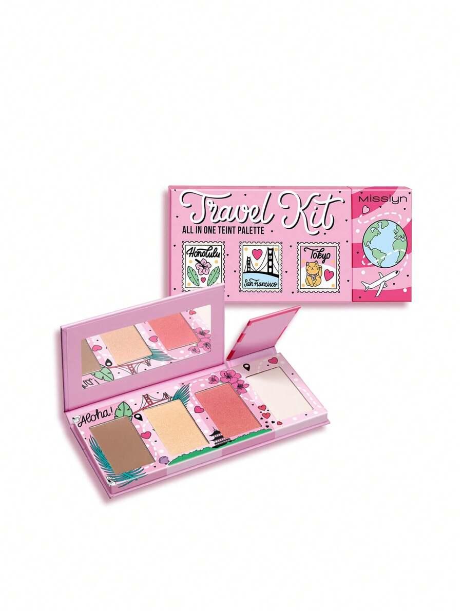 4w1 paleta bronzer róż puder rozświetlacz JETSETTER 