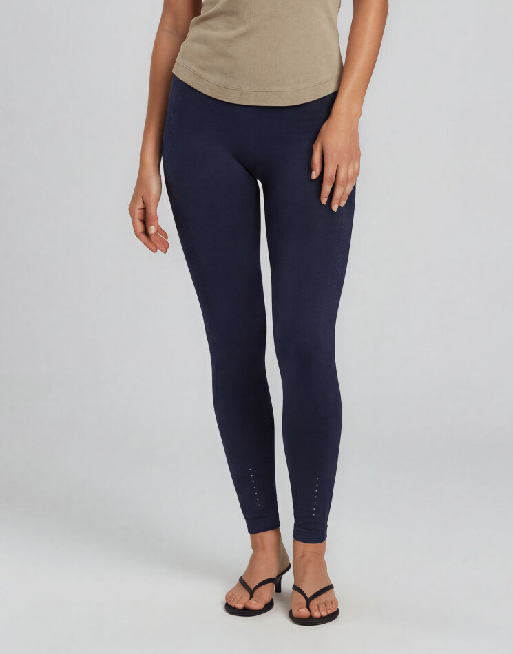 granatowe legginsy wysoki stan