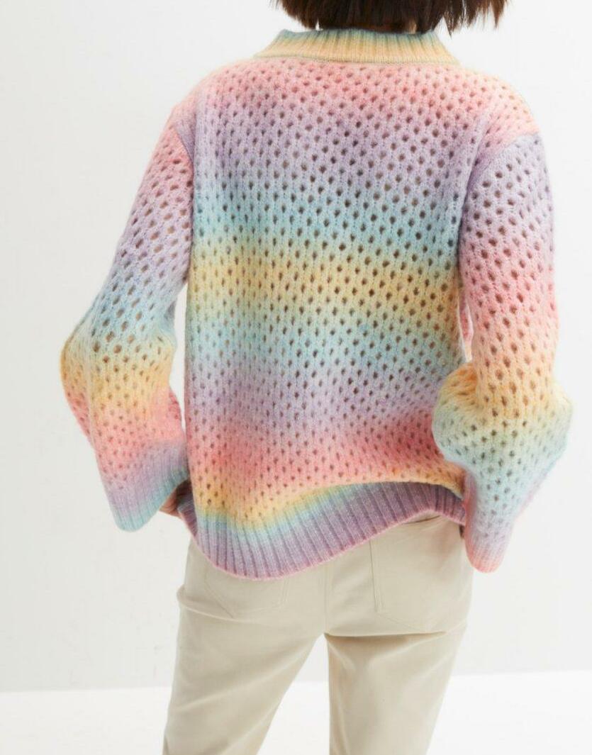 DZIANINOWY SWETER EFEKT OMBRE